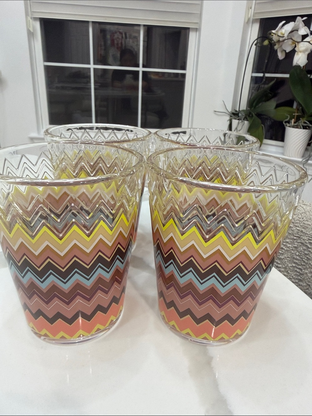 Missoni for Target Zigzag Chevron Tumblers Cups in Yellow, Brown, Blue